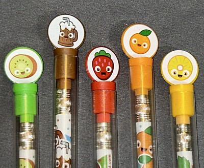 5 SMENCILS SCENTED PENCILS Kiwi Root Beer Strawberry Orange Pineapple REWARDS