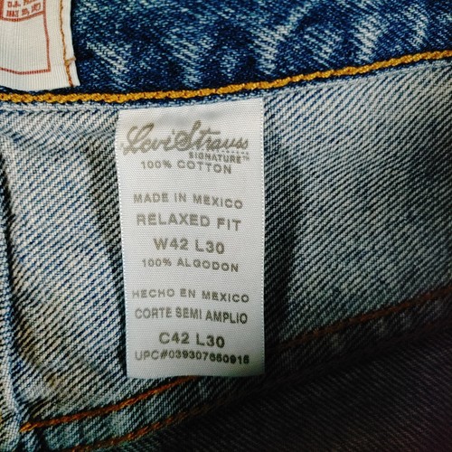 Levis Strauss Signature Relaxed Fit Mens Jeans 42 x 30 Actual: 41x30 Medium Wash - Picture 5 of 8