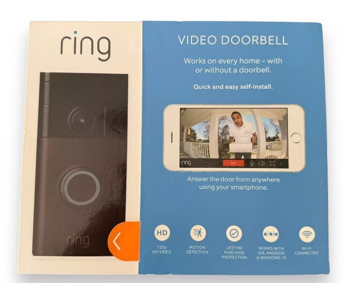 Ring Video Doorbell in Venetian Bronze - New Security Monitoring - Unopened Box-image