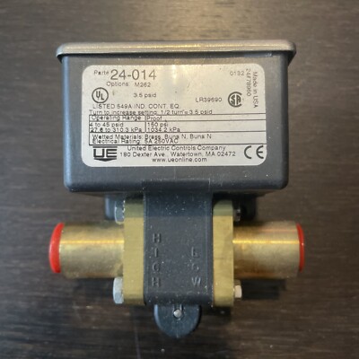 UNITED ELECTRIC 24-014 PRESSURE SWITCH, 4 TO 45 PSID