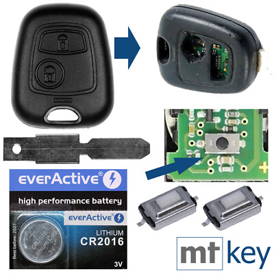 REPAIR SET Auto Schlüssel Gehäuse NE78 Rohling z.B. für Peugeot 406 Citroen