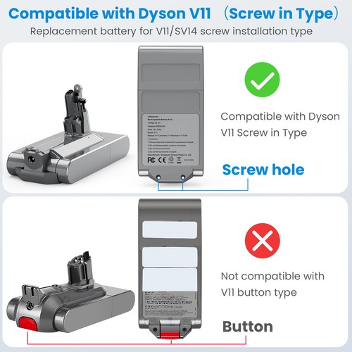 6000mAh Battery for DYSON V11 SV14 Absolute Plus Fluffy Cordless Vacuum Clearner - Picture 2 of 14