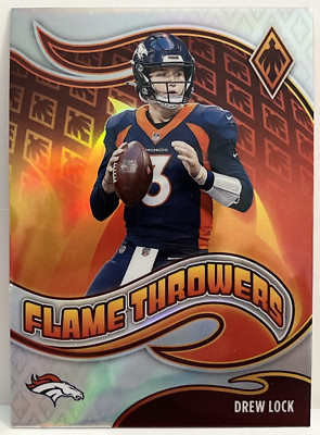 2021 Panini Drew Lock Flame Throwers Silver Prizm Flame Denver Broncos #FT-10