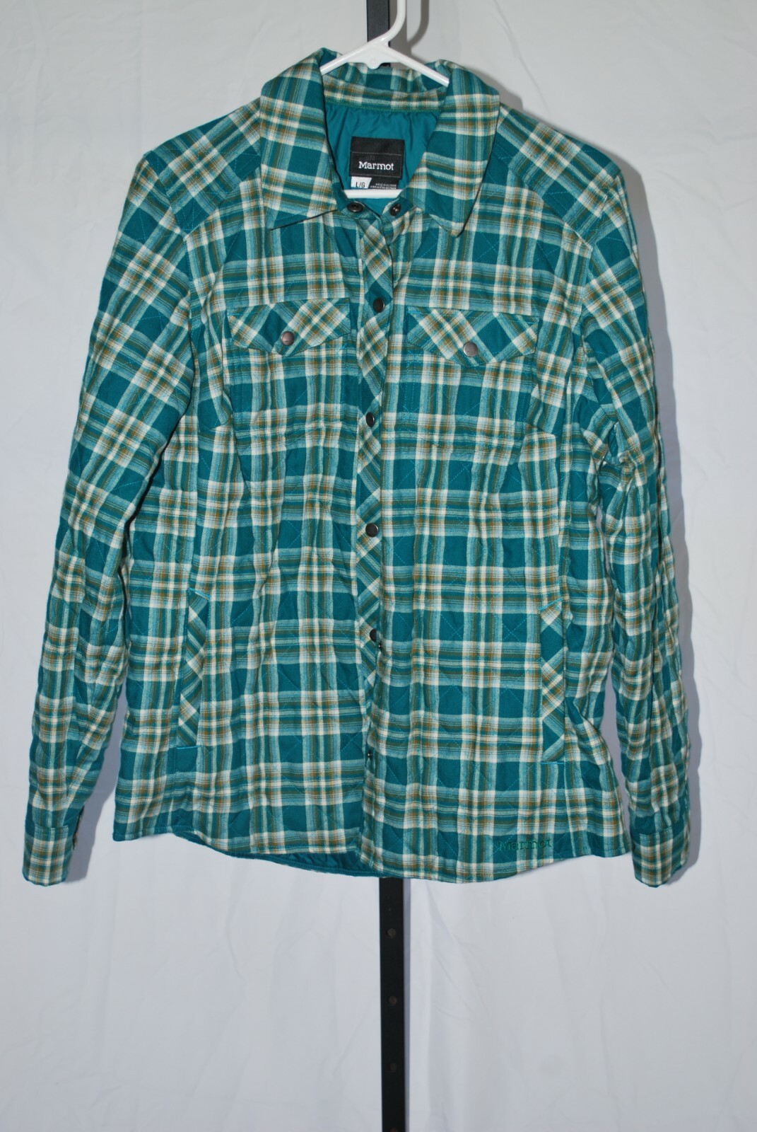 Marmot Women's Green Plaid Jacket Coat Sz L eBay