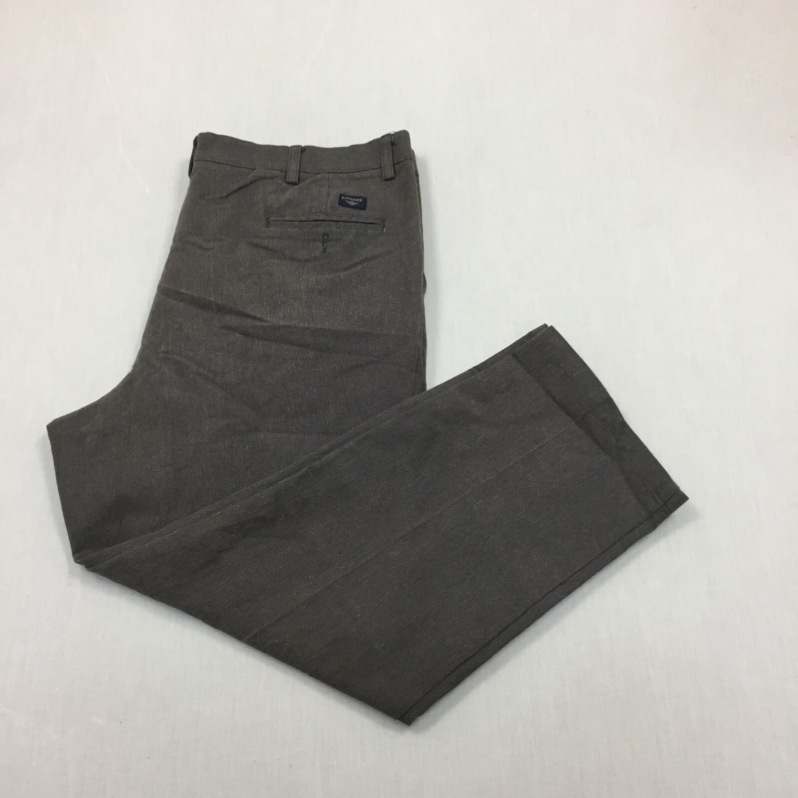 Dockers Chino Trousers Cotton Pants Straight Fit Mens Size 42W 30L Grey