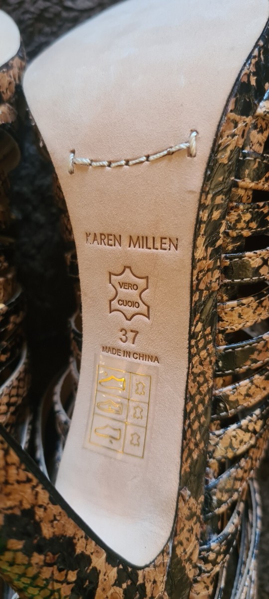 Chaussures à Talons Très Hauts KAREN MILLEN Marron - Taille UK 4 - Occasion