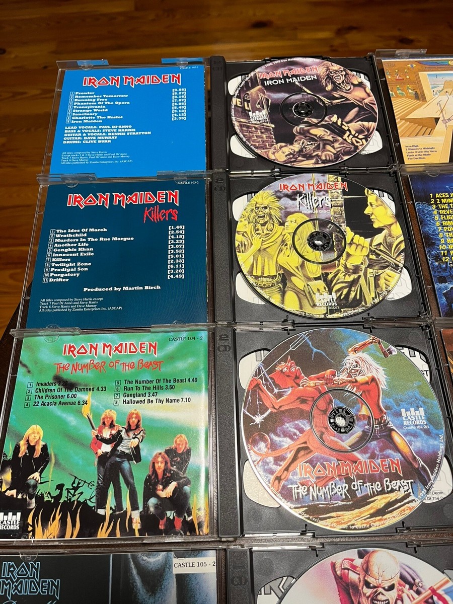 Iron Maiden Castle Records 2CD 20 CD Bonus Disc Powerslave 7th Son
