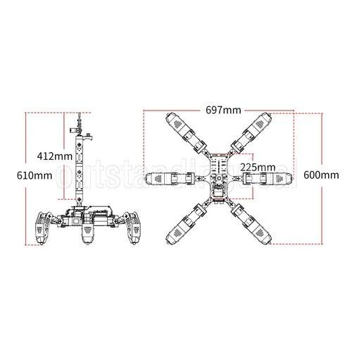 SpiderPi Pro Hexapod Robot Smart Robot w/ AI Robotic Arm for Raspberry Pi 4B 4GB - Bild 8 von 8