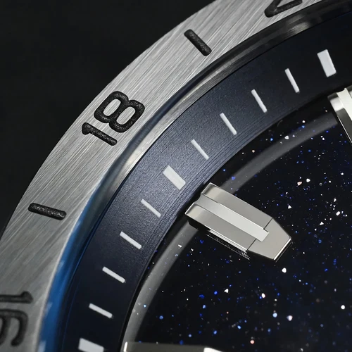 SAN MARTIN SN0129-G-B GMT Automatic Gemstone Dial Date Display 39mm 10ATM Watch - Picture 29 of 44