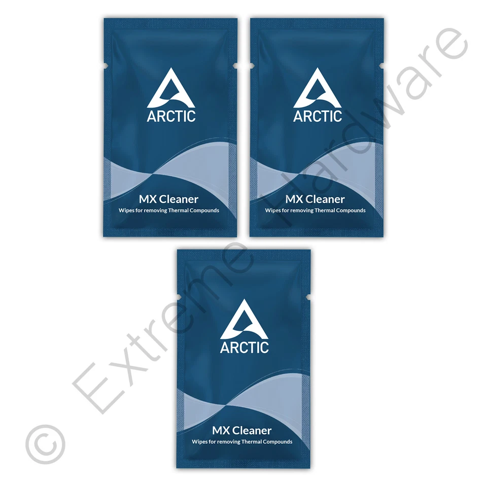 3 x Arctic MX Cleaner Wipes MX-6 MX-5 MX-4 Remove Thermal Compound Paste Artic