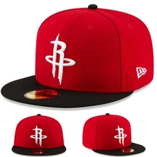 New Era Houston Rockets 59Fifty Fitted Hat NBA Official 2 Tone Color Cap