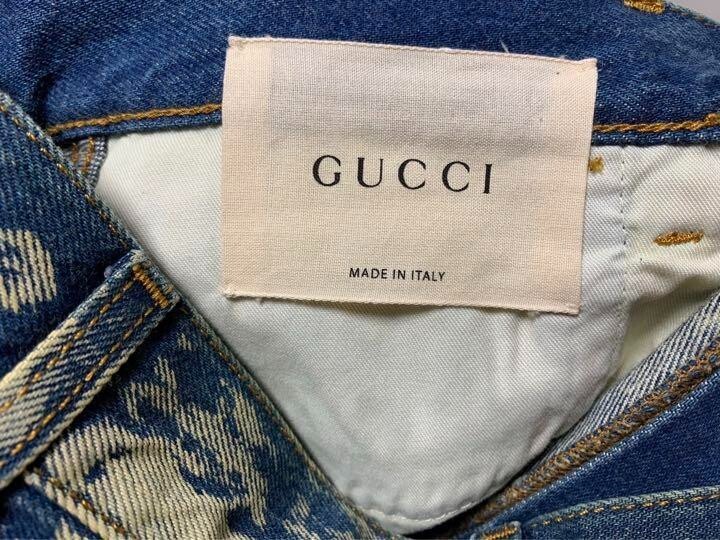 GUCCI Bleach Processing Denim Pants Jeans mens Size 33 Studs LOT