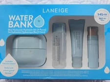 $62 LANEIGE Water Bank Hyaluronic Hydration Moisturizer/Toner/Serum/Eye 4pc SET