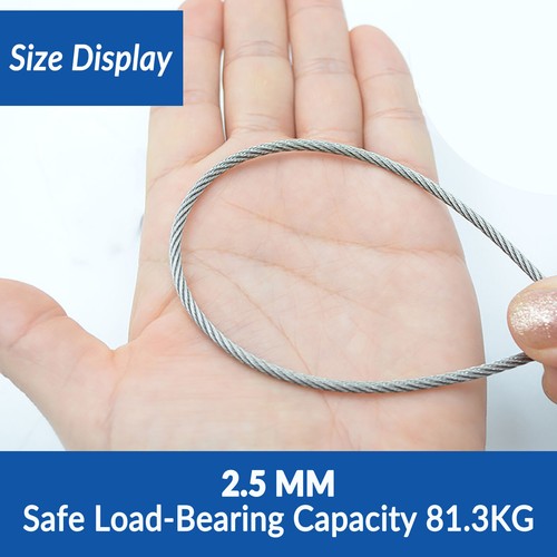 7x7 Strands Stainless Steel AISI A2 Wire Rope Cable Rigging Dia 0.3mm to 4mm - Picture 18 of 20