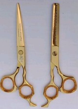 New Fix Hook Golden Barber  Thinning Scissors Set.