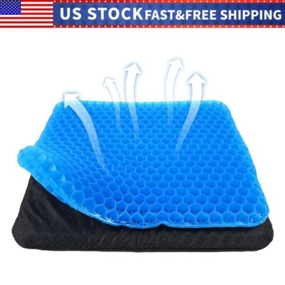 Gel Seat Cushion, Thick Big Breathable Honeycomb Absorbs Pressure Points Seat