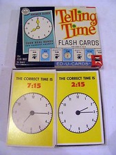 1963 Ed-U-cards, telling time, flash cards
