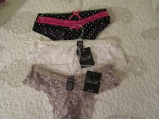 Rene Rofe Panties Women Small 2 Bikinis 1 lace thong 3 pair NWT