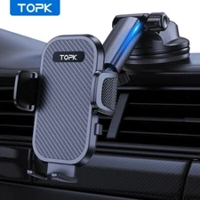 TOPK Car Phone Mount Super Stable Phone Holder for Car Dashboard/Windscreen