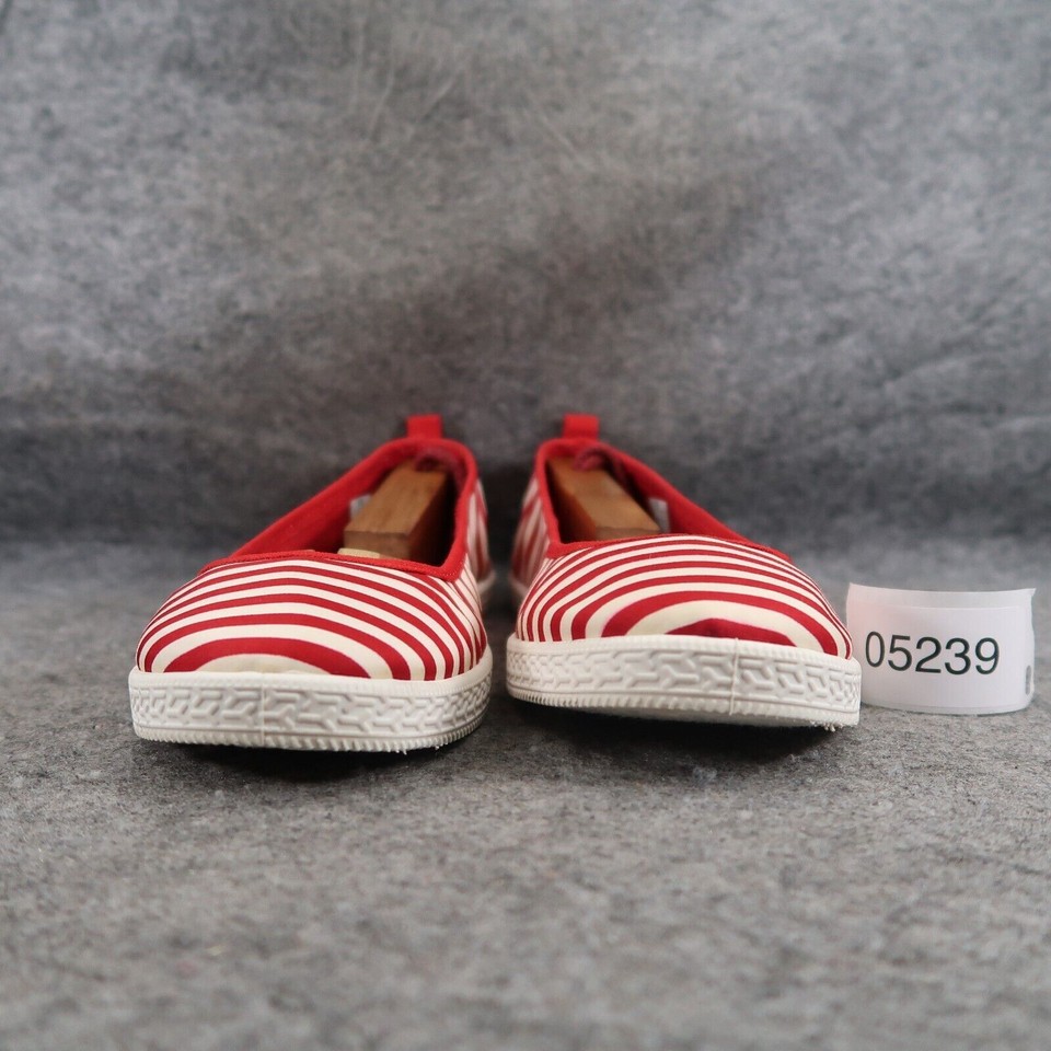 Rocket Dog Shoes Womens 8 Flat Slip On Fashion Comfort Striped Red