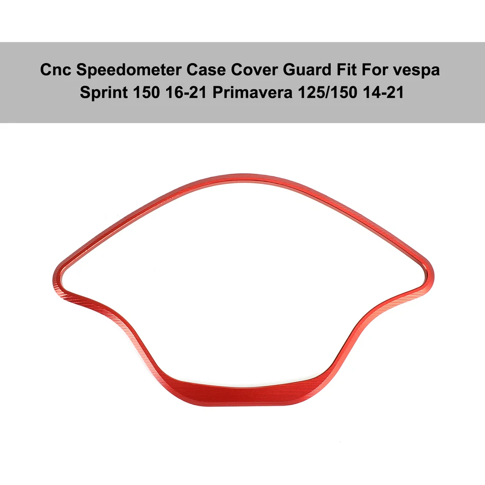 Alu Speedometer Cover Guard Protector Red For Vespa Sprint Primavera 150 14-21 Y - Image 4 of 4