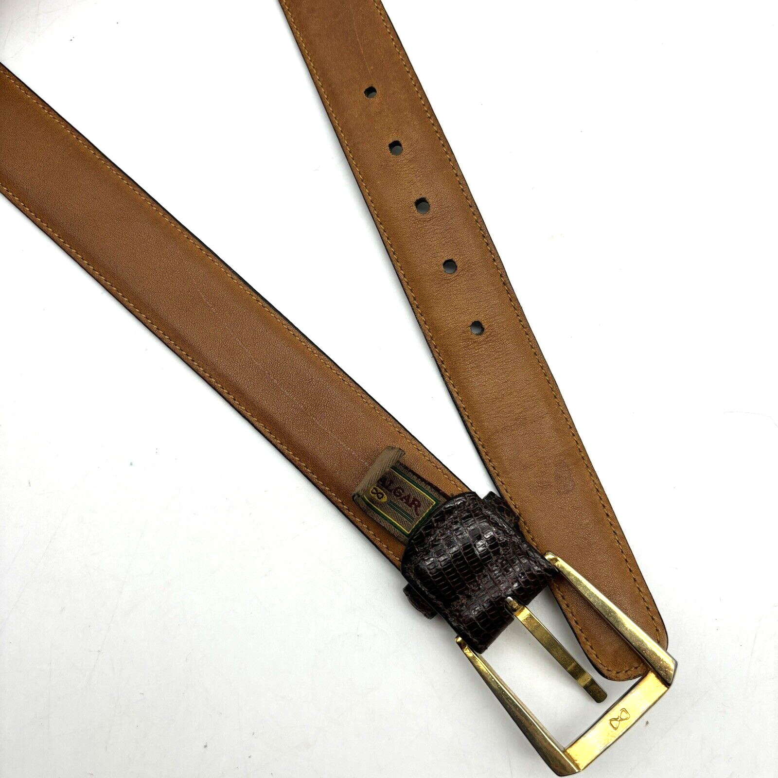 Trafalgar TX095 Brown Java Lizard Leather Dress B… - image 13