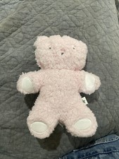 Blankets  Beyond Pink Sherpa Teddy Bear Plush 11" Stuffed Animal White Paw Feet