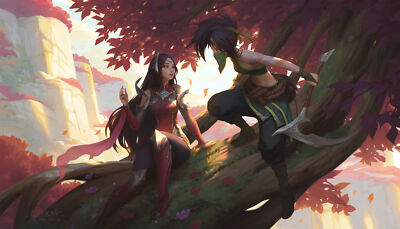 League of Legends dao trong le fantasy art girl two playmat gaming mat