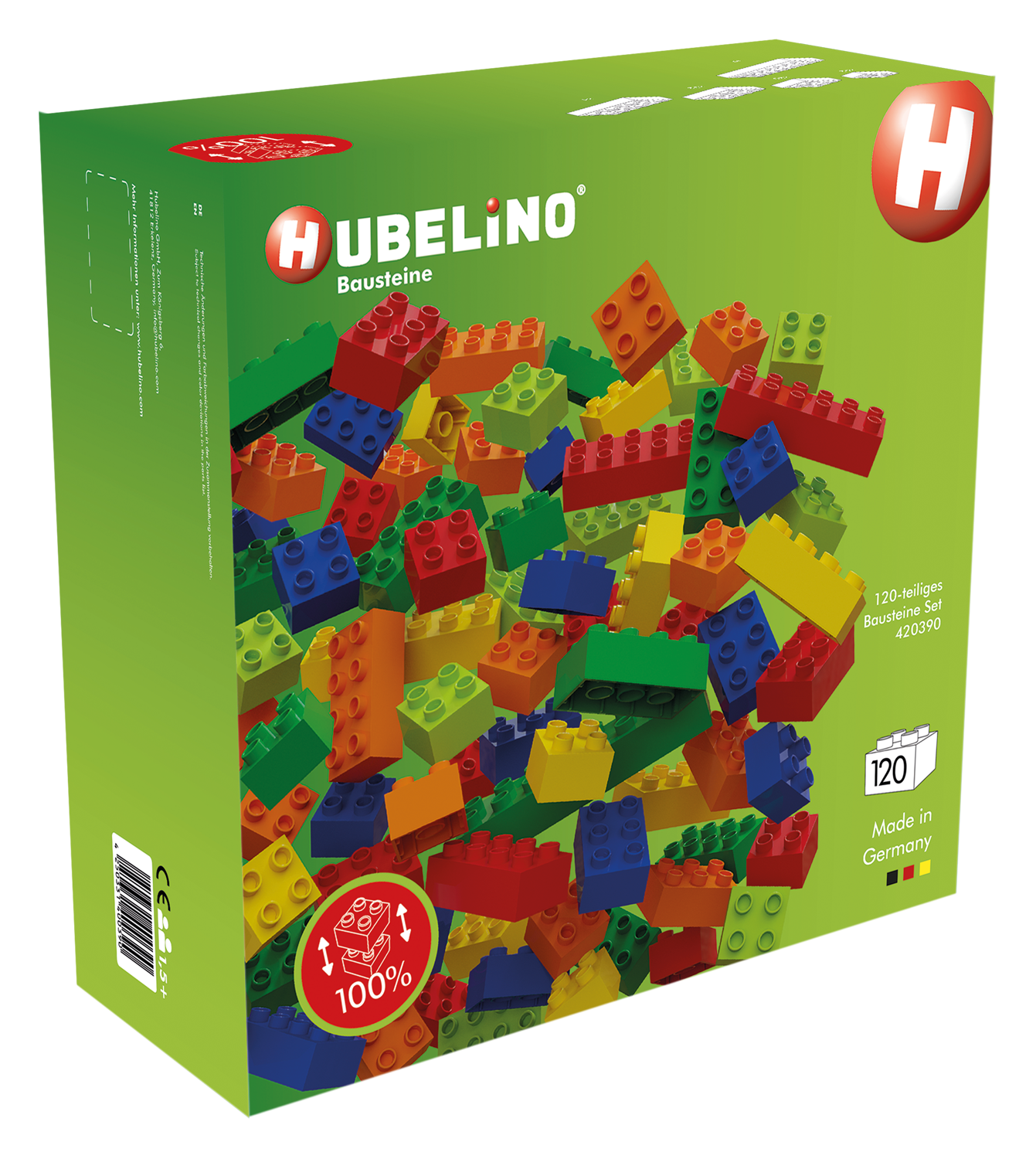 Hubelino Unisex Bausteine Set 120-Tlg. Mehrfarbig Baby Größe 28,5 X Größe 11 X 28,5 Mm - Bild 6