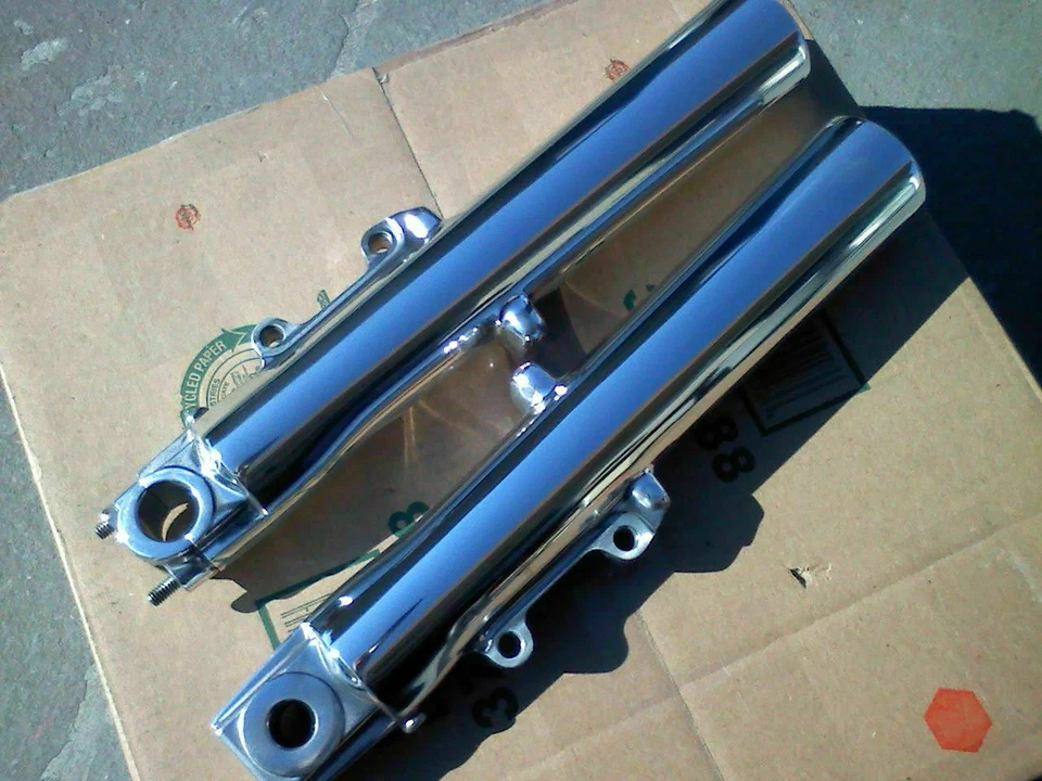 Harley Road Glide Custom FLTRX 2000-13 Lower Slider Fork POLISHED NO EXCHANE - Image 3 of 4