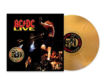 AC/DC - LIVE 2 gold Vinyl LP 180g Gatefold Cover 50th Thunderstruck ...