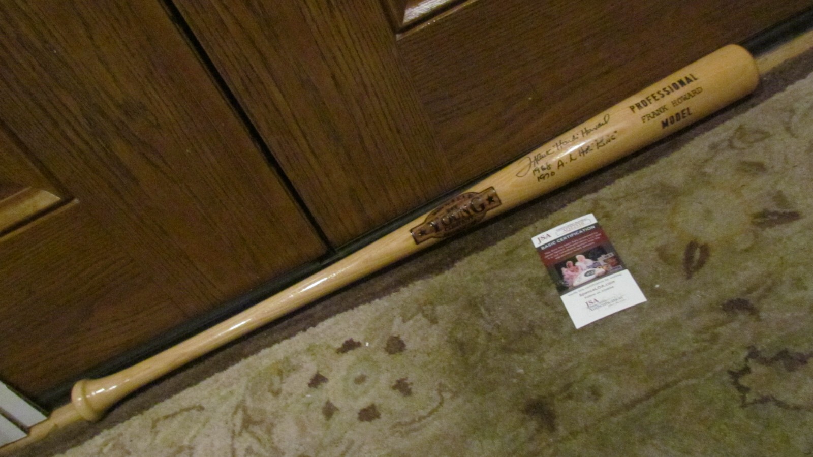 Aaron Judge Autographed Signed New York Yankees Frank Howard Professional Model baseball Bat JSA Cert 