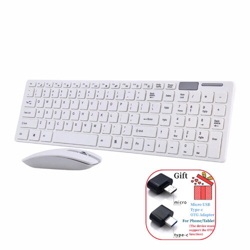 2.4G Bezprzewodowa klawiatura i mysz Cicha klawiatura Mysz Zestaw Zestaw Ultra Keyboard - Zdjęcie 7 z 14