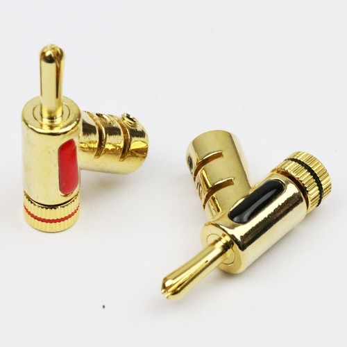 8x Gold Plated Locking Lockable Banana Plugs Speaker Wire Connector 4mm Plug AU - Picture 3 of 5