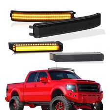 4 pcs Smoke Lens Amber Turn Signal Lights Compatible with 2009-2014 Ford F150