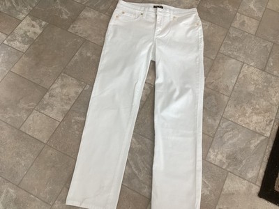 Iman Global Chic 360 Slim Straight Jeans White SZ 10 nwot