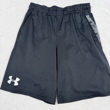 Under Armour Boys Black HeatGear Loose Athletic Shorts YLG N52C8MXT02B