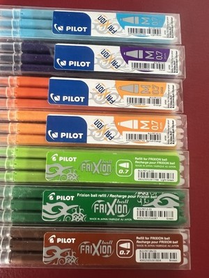 PILOT Kuli Nachfüllung Frixion Ball Nachfüllung 0,7 Bunte 21 STÜCKE Los 1