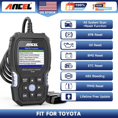 ANCEL TD700 OBD2 Scanner for Toyota All System Car Engine Diagnostic Tool TPMS