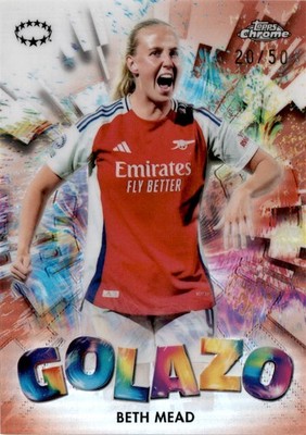 2024-25 Topps Chrome #G-18 Beth Mead Golazo /50 Arsenal W.F.C.