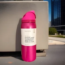 Owala 32oz Metallic Pink ‘Read My Lips’ Collection 2025 BRAND NEW!!SHIPS FAST!!!