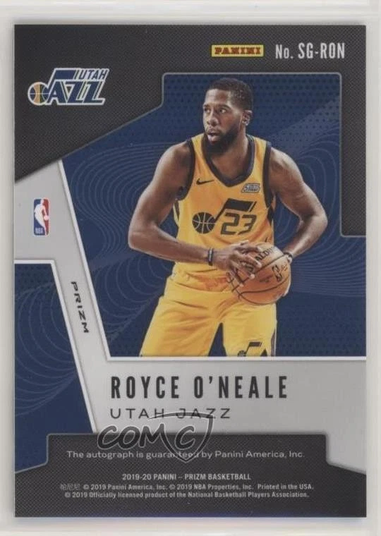 2019-20 Panini Prizm Signatures Silver Prizm Royce O'Neale #SG-RON Auto - Image 2 of 2