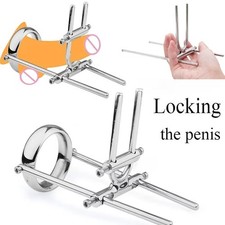 Men Heavy Steel Ball Scrotum Stretcher Adjustable CBT Testicle Cock Bondage BDSM