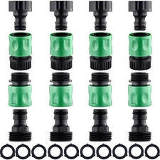 16 Pieces Garden Hose Quick Connect FittingsPlastic Water Hose Quick Connect ...
