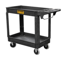 Heavy Duty Service Shop Tool Cart 2-Shelf 500lbs Capacity Organizer Rolling 30"