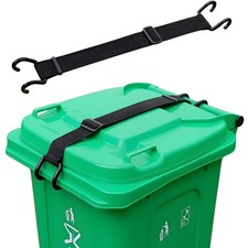 Metal Double Claw Trash Can Lid Lock Animal proof, windproof strap with