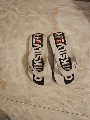 Quiksilver schwarz-weiße Flip-Flops Sandalen