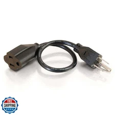 C2G/Cables to Go 10ft 18 AWG Outlet Saver Power Extension Cord (NEMA 5-15P to