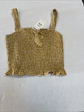 Sienna Sky Yellow & White Tank Size S