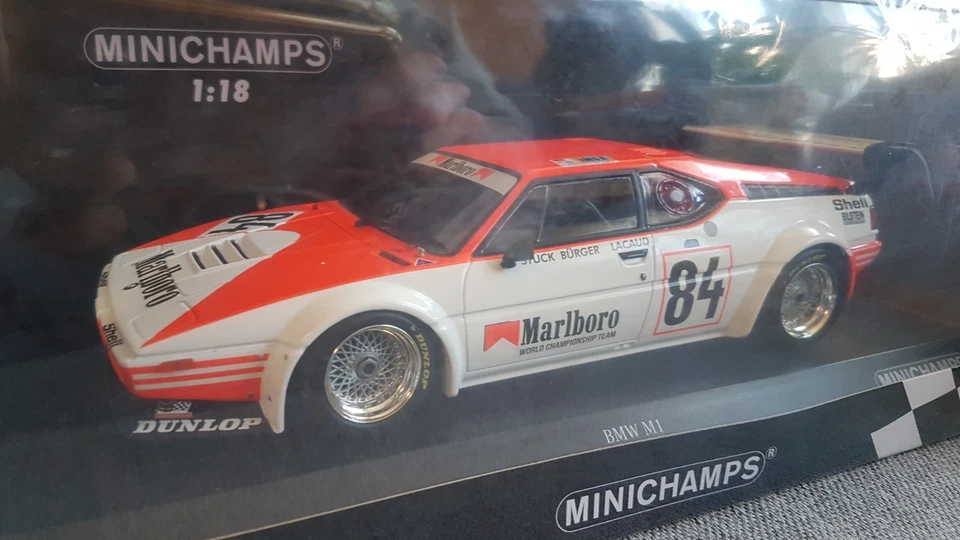 BMW M1 LE MANS 1980 DECO TABAC COMPLETE MINICHAMPS 1/18 - Photo 2/4